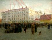 johan krouthen stoa torget oil painting reproduction